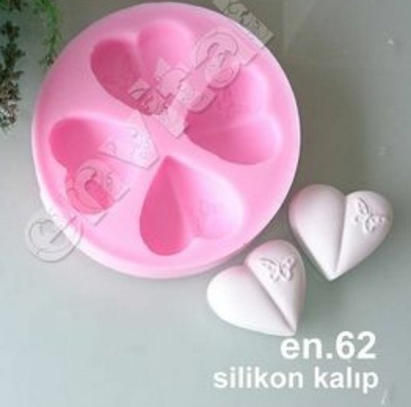 4lü kalp silikon kalıp
