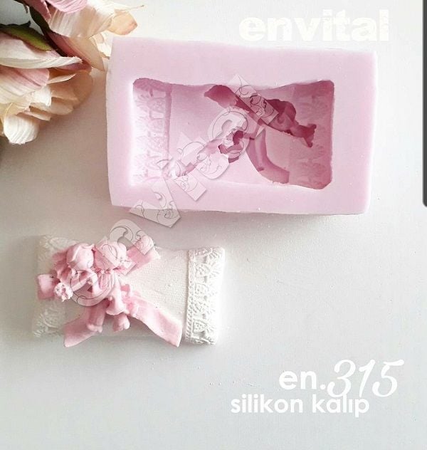Yastıkda gelin damat silikon kalıp