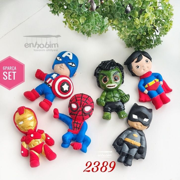 6lı Kahramalar Set Silikon Kalıp