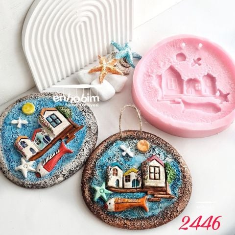 Balıklı pano duvar süsü   silikon kalıp