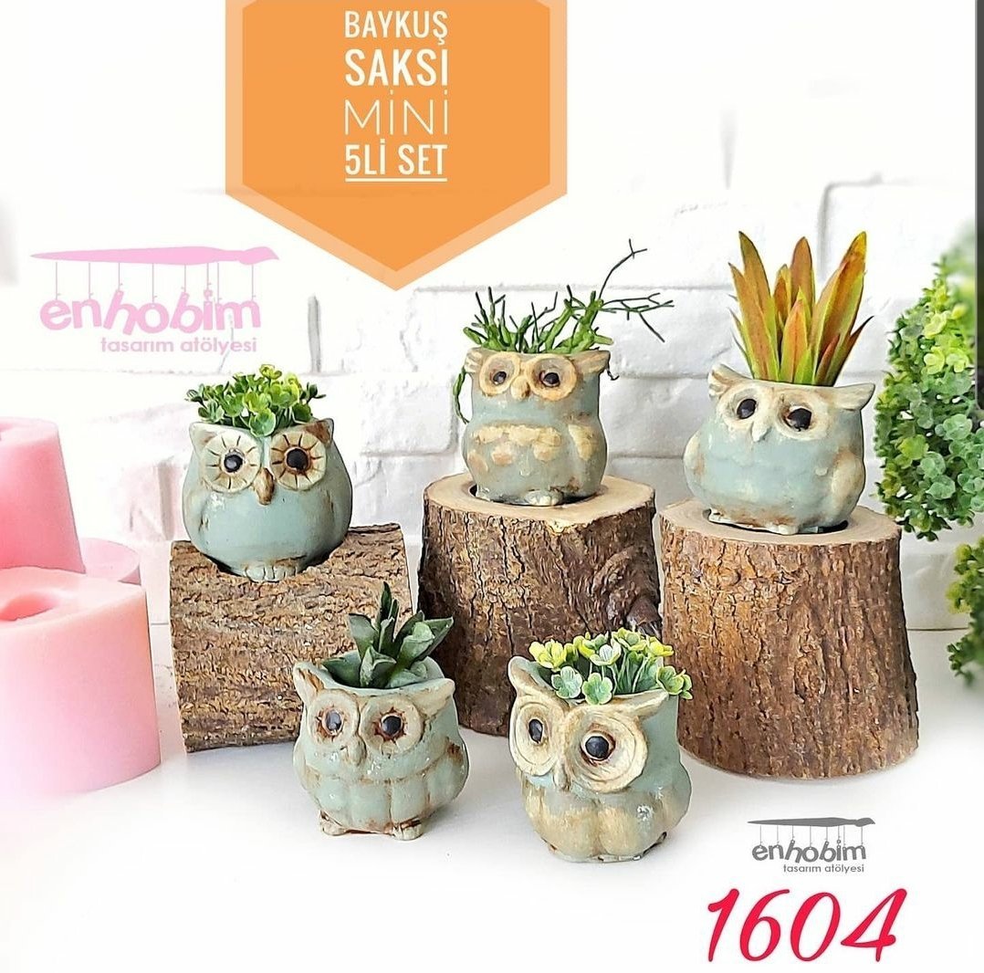 5li bayküş saksı set silikon kalıp