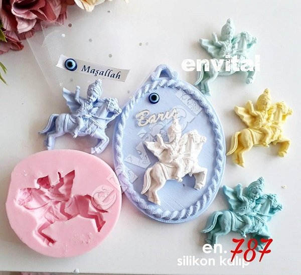 Atlı sünnet çocuğu silikon kalıp