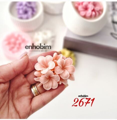 Plumeria Çiçek Buketi Mum Silikon Kalıp