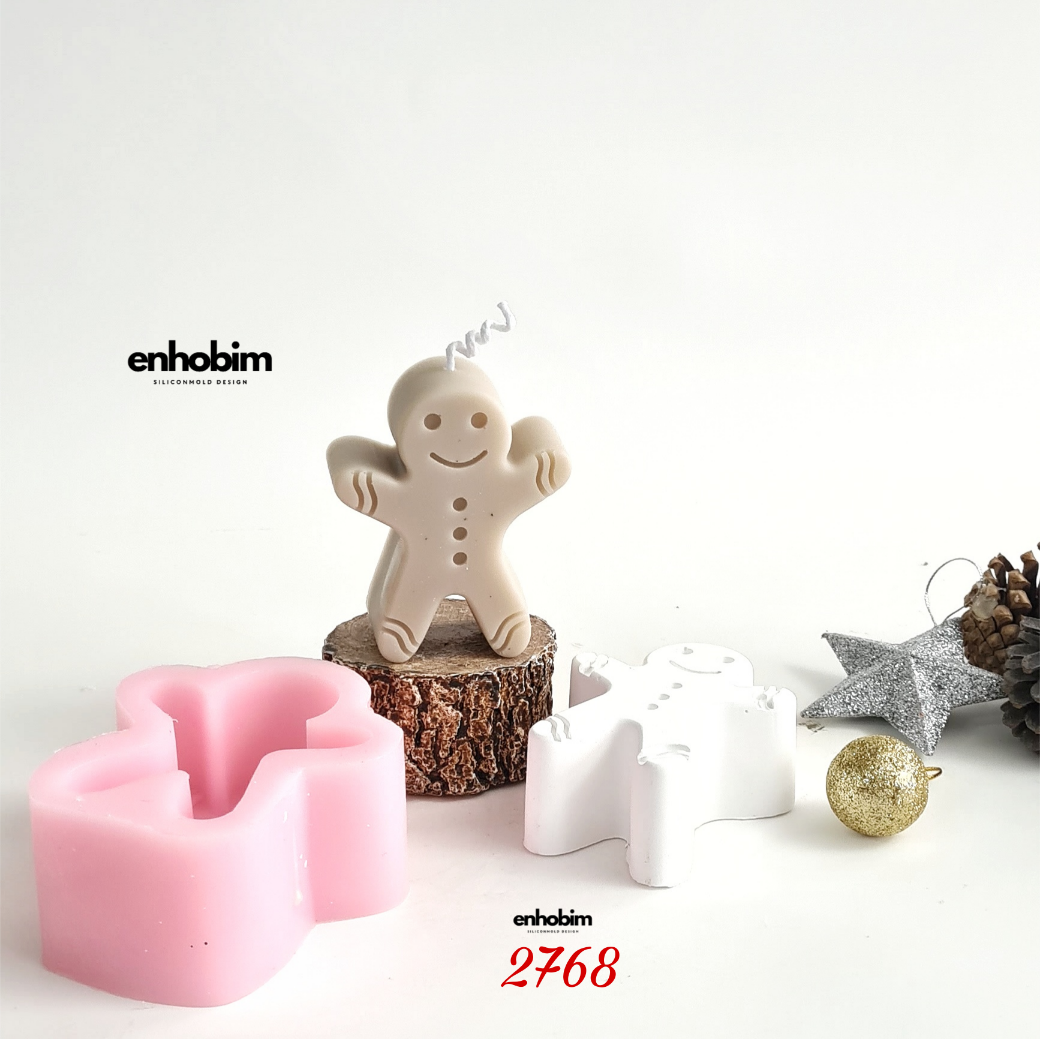 Biskuvi Adam 2 Boyut Mum Silikon kalıbı