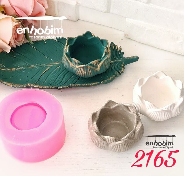 Çiçek Mumluk silikon kalıp