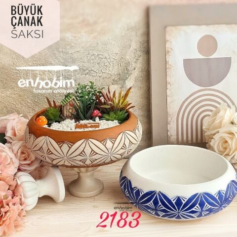 Saksı Otantik çanak saksı silikon kalıp