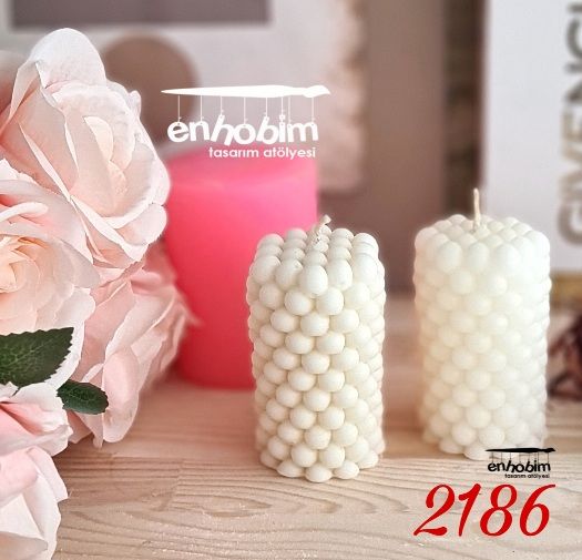 Mum silindir Buble silikon kalıp