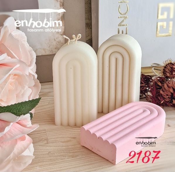 Mum  Gökkuşağı silikon  kalıp