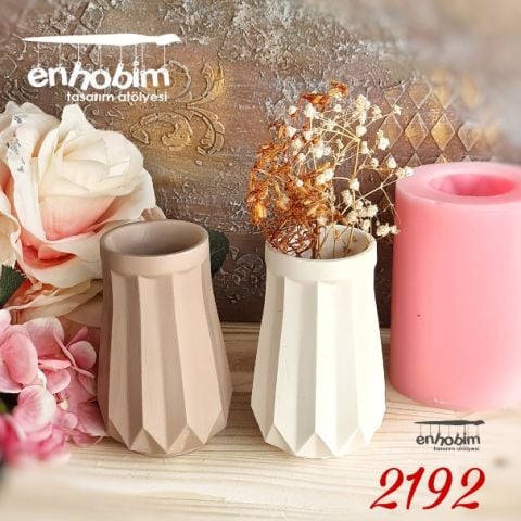 Vazo Küçük Boy Geometrik silikon kalıp