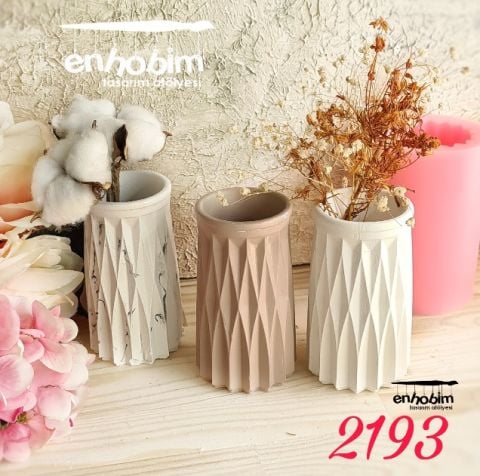 Vazo Küçük Boy Geometrik silikon kalıp