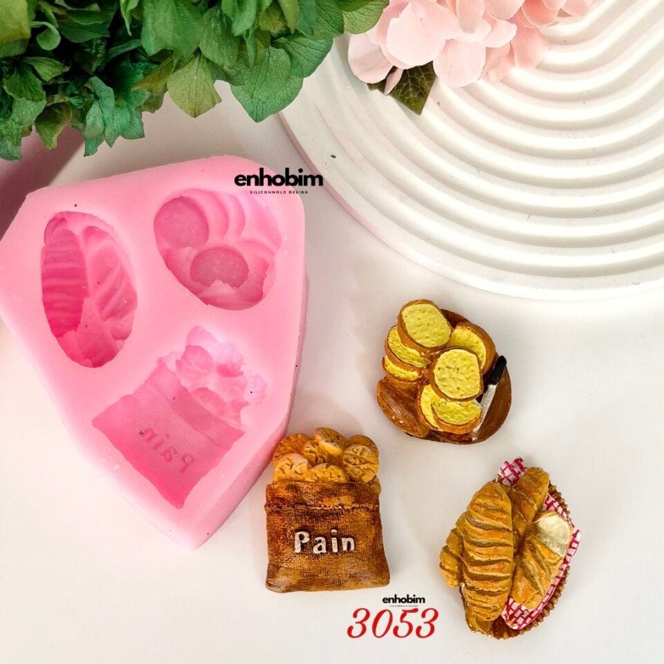 3 farklı Magnet Model  Baget Ekmek silikon  Kalıbı