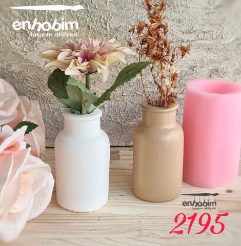 Küçük Boy Düz form vazo silikon kalıp