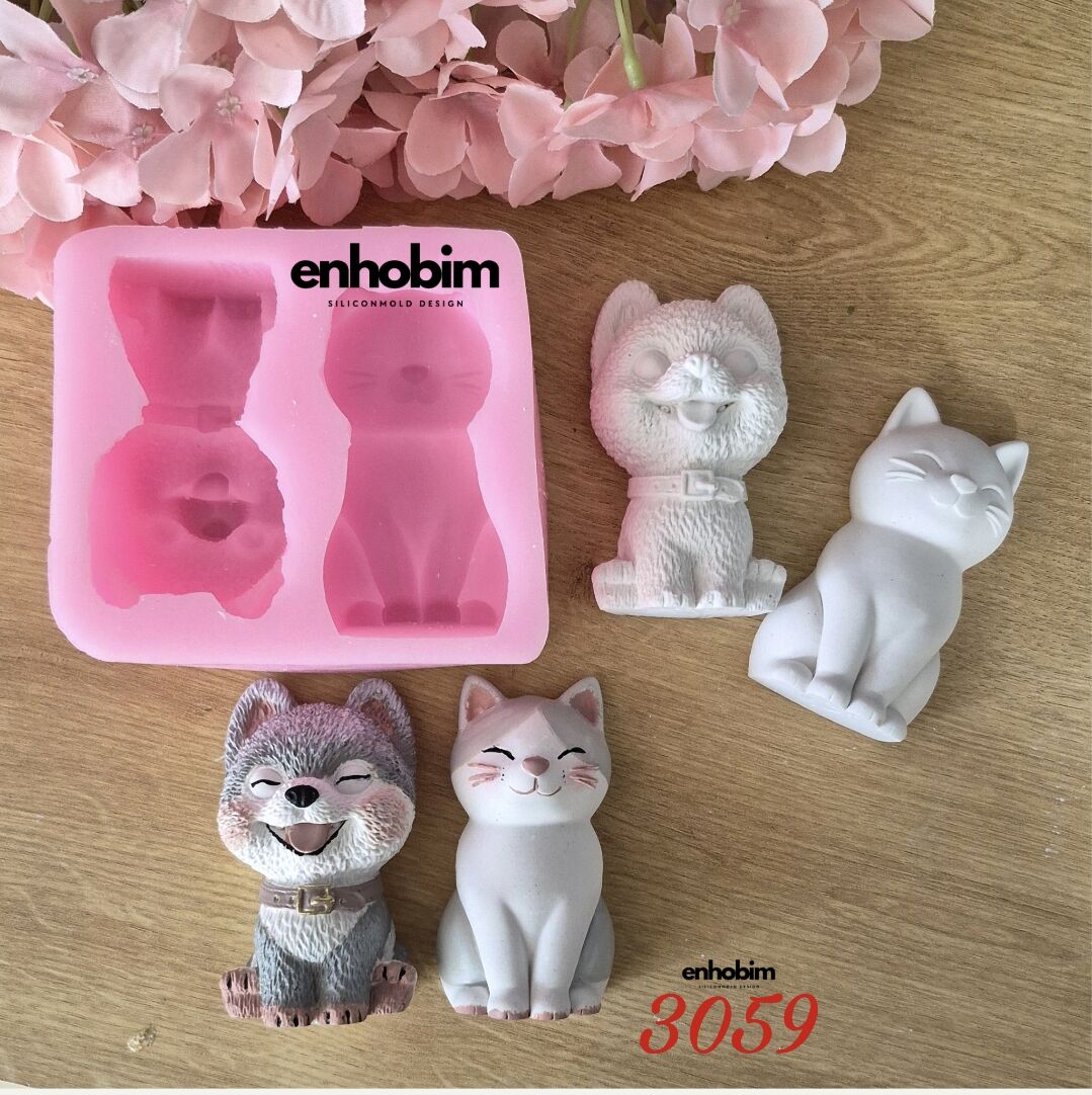 Kedi Köpek 2li Set Silikon Kalıp