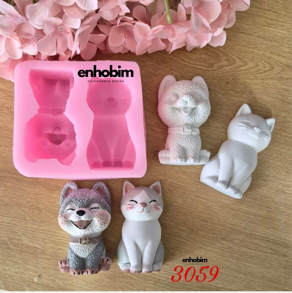 Kedi Köpek 2li Set Silikon Kalıp