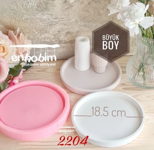 Taban Yuvarlak Büyük Sunumluk silikon kalıp