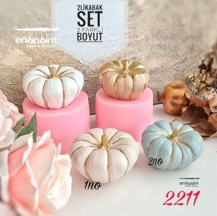 Kabak Üçgen form 2li Set silikon kalıp