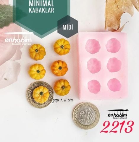 Minimal Kabaklar 6lı midi boy silikon kalıp