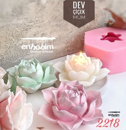 Dev Çiçek  Mum silikon kalıp