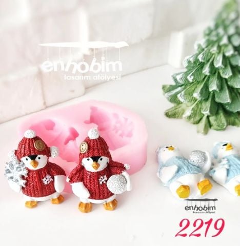 2li Set Penguenler silikon kalıp