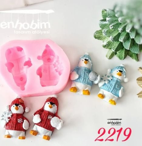 2li Set Penguenler silikon kalıp