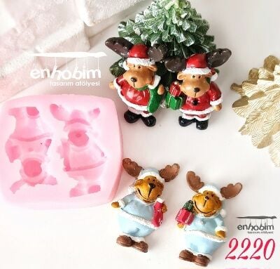 2li Geyikler Set Silikon kalıp