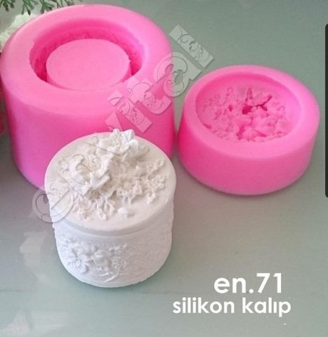 Yuvarlak takı kutusu silikon kalıp