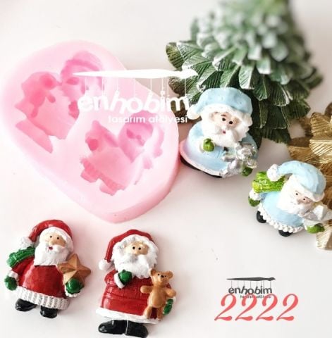 2li Set Noel Baba Silikon kalıp