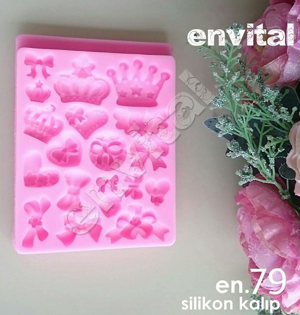 Mini taçlar fiyonk objeler silikon kalıp
