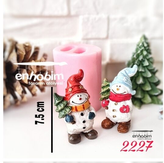 Çam Ağaçlı kardan Adam silikon kalıp