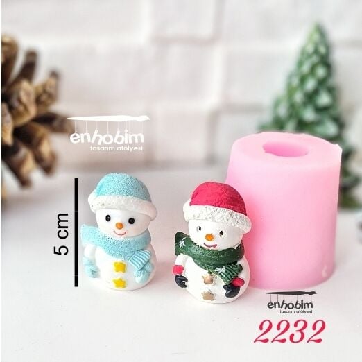 Atkılı Mini Kardan Adam silikon kalıp