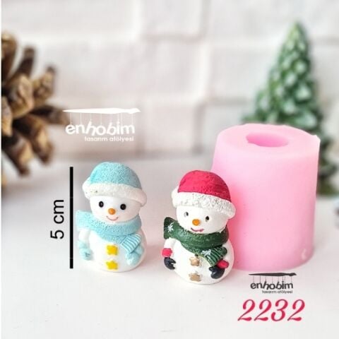 Atkılı Mini Kardan Adam silikon kalıp