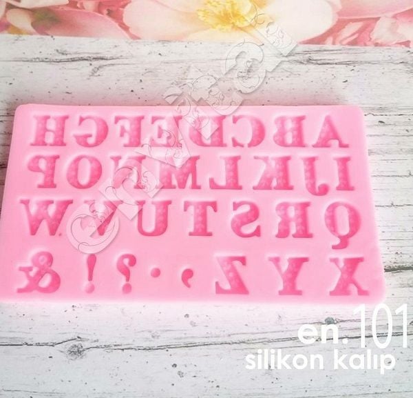 Alfabe küçük desenli silikon kalıp