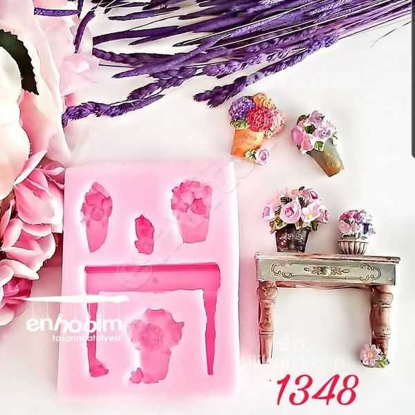 Masa ve vazolar set silikon kalıp