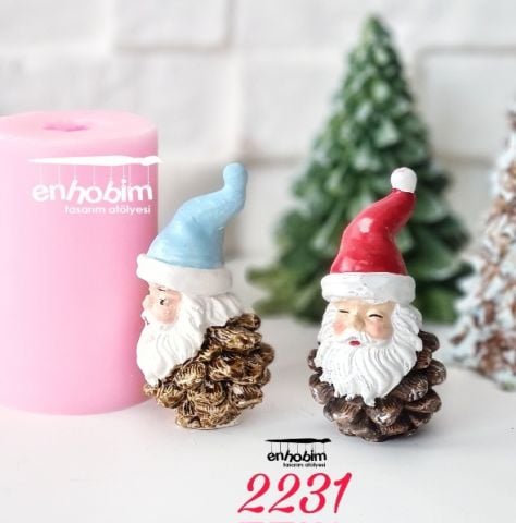 Kozalak Detay Noel Baba Silikon Kalıp