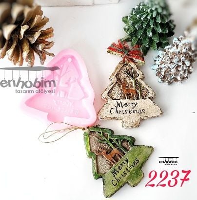 Çam ağaç Süsü Magnet Silikon kalıp