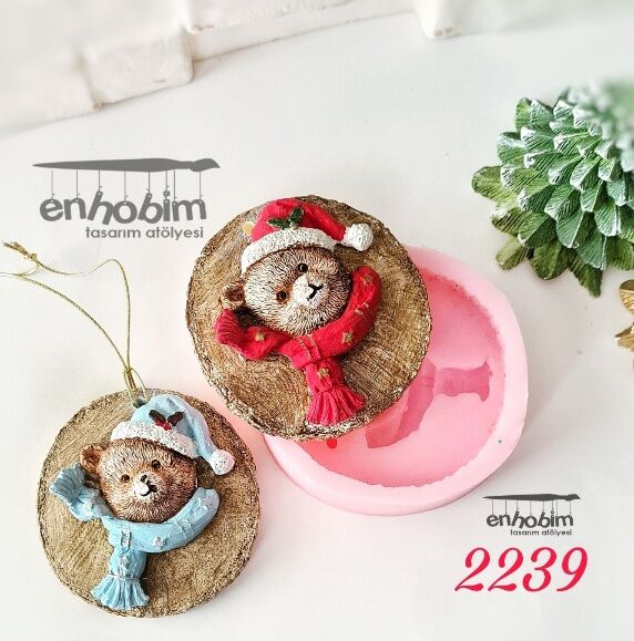 AYICIK DETAY NOEL Duvar Veya Ağaç Süsü Magnet Silikon Kalıp