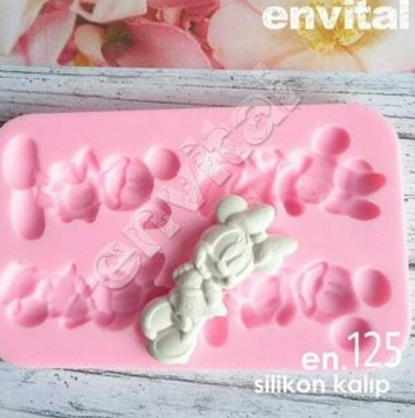Mini mickey mouse silikon kalıp