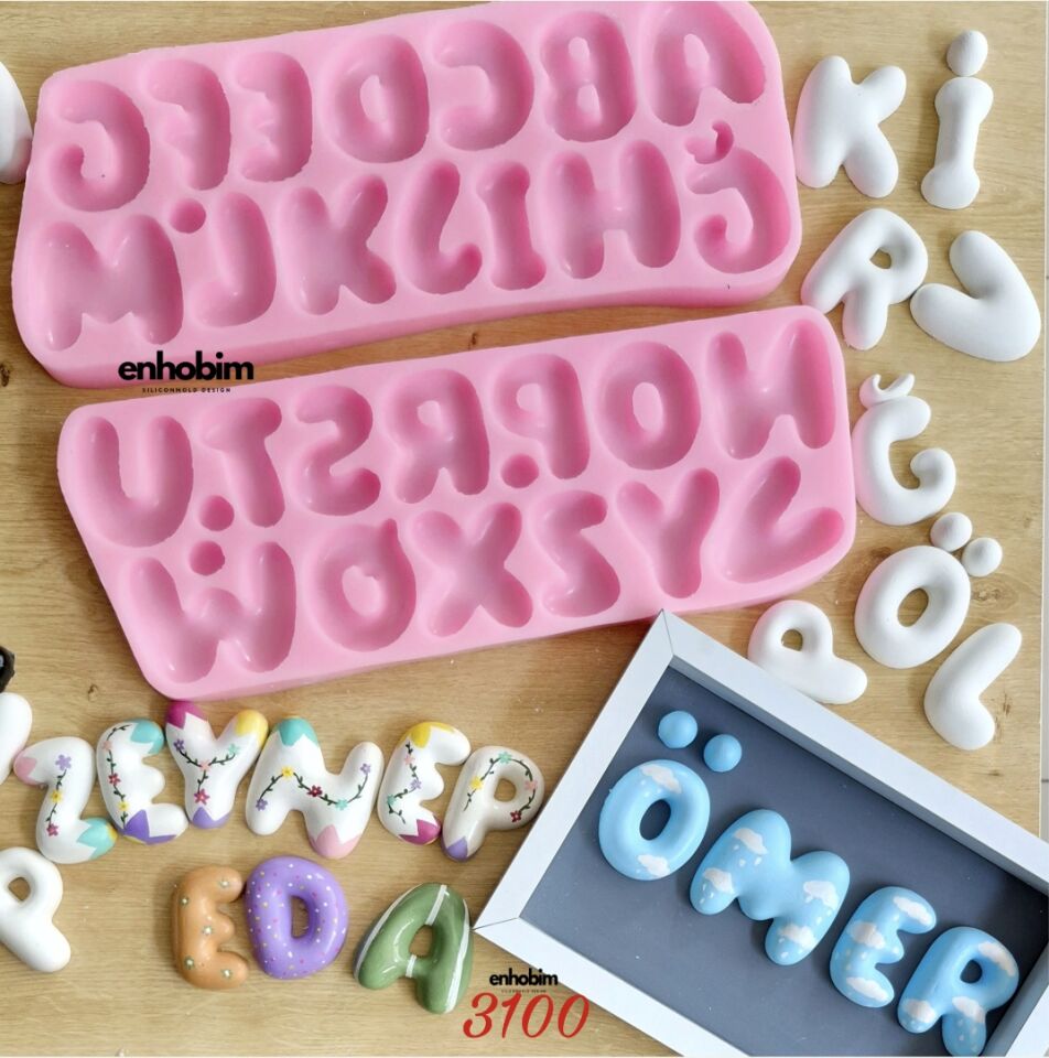 Bubble ALFABE Büyükboy Silikonkalıp