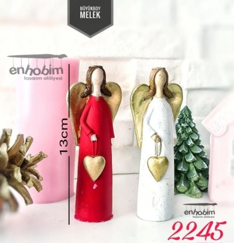 Melek Büyük Elinde Kalpli Silikon kalıp