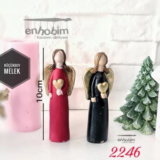 Melek Küçük elinde Kalp silikon kalıp