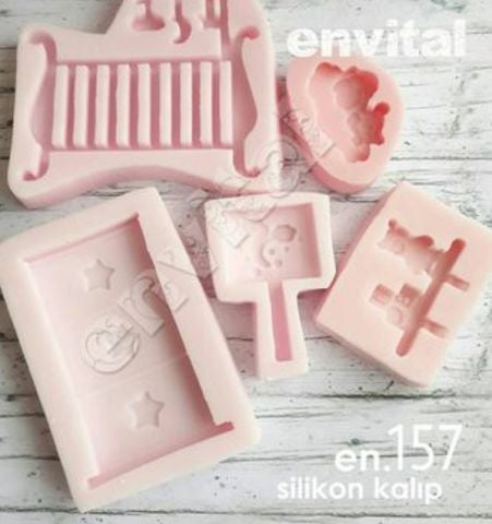 Bebek beşik set silikon kalıp