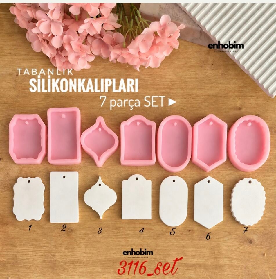 7 parça SET TABANLIK Silikonkalıp