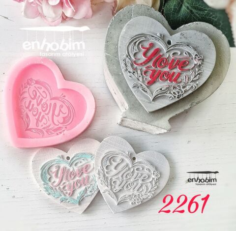 Kalp Magnet I love you silikon kalıp