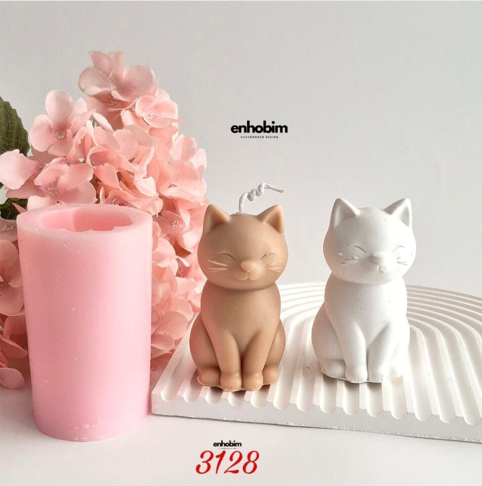 Kedi 3 Boyutlu Silikon kalıp
