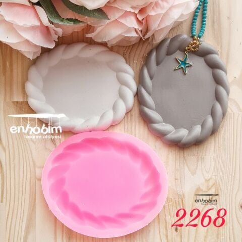 Oval Halat Sunumluk Tabanlık Silikon Kalıp