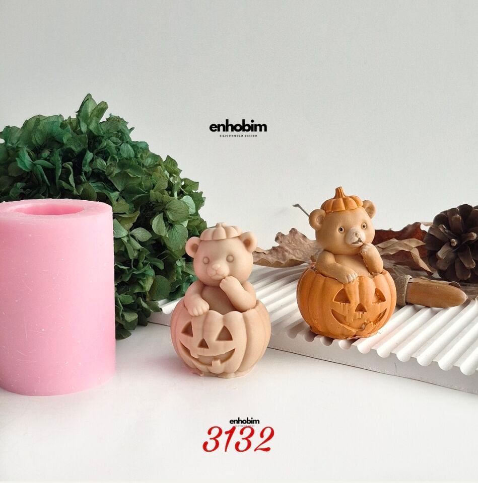 Hallowen Kabakta Ayıcık Silikon Kalıp