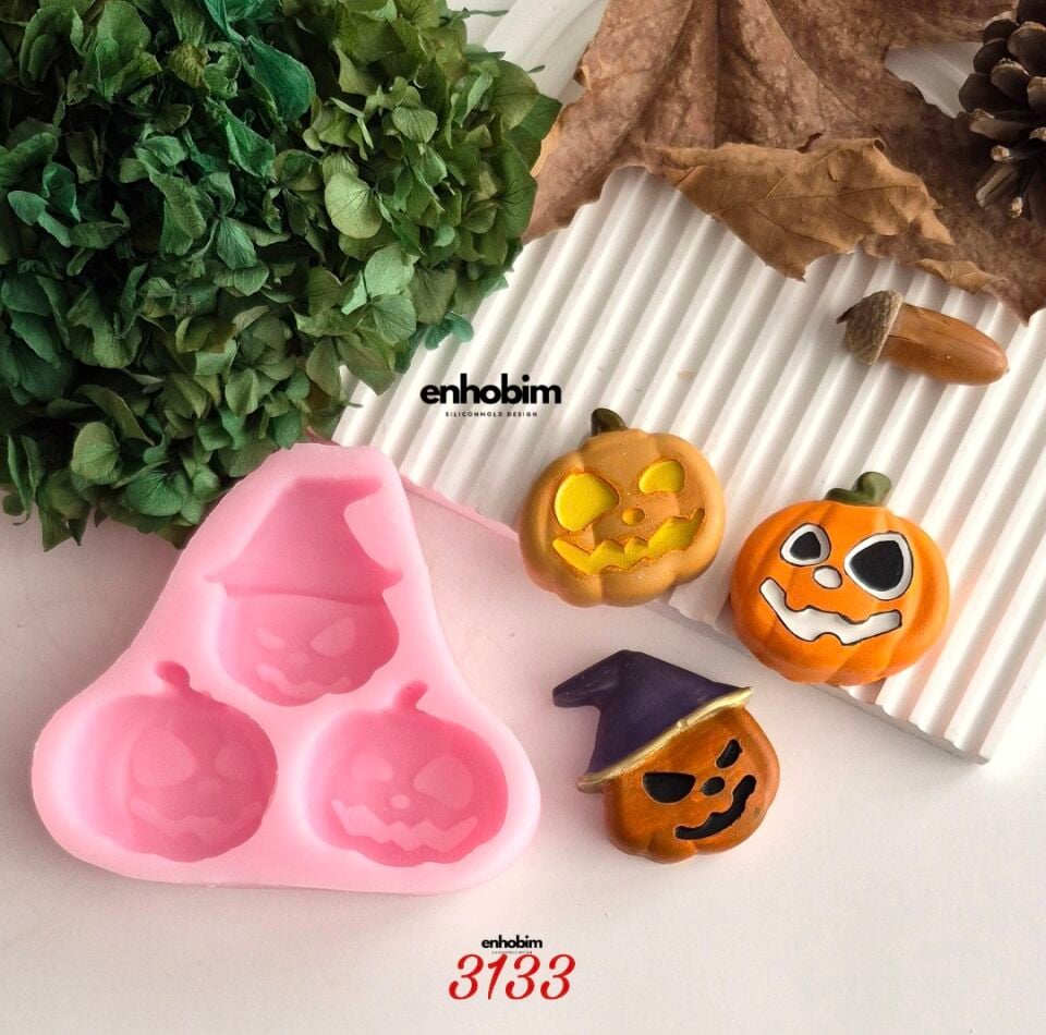 Hallowen 3lü Kabak Silikon Kalıp