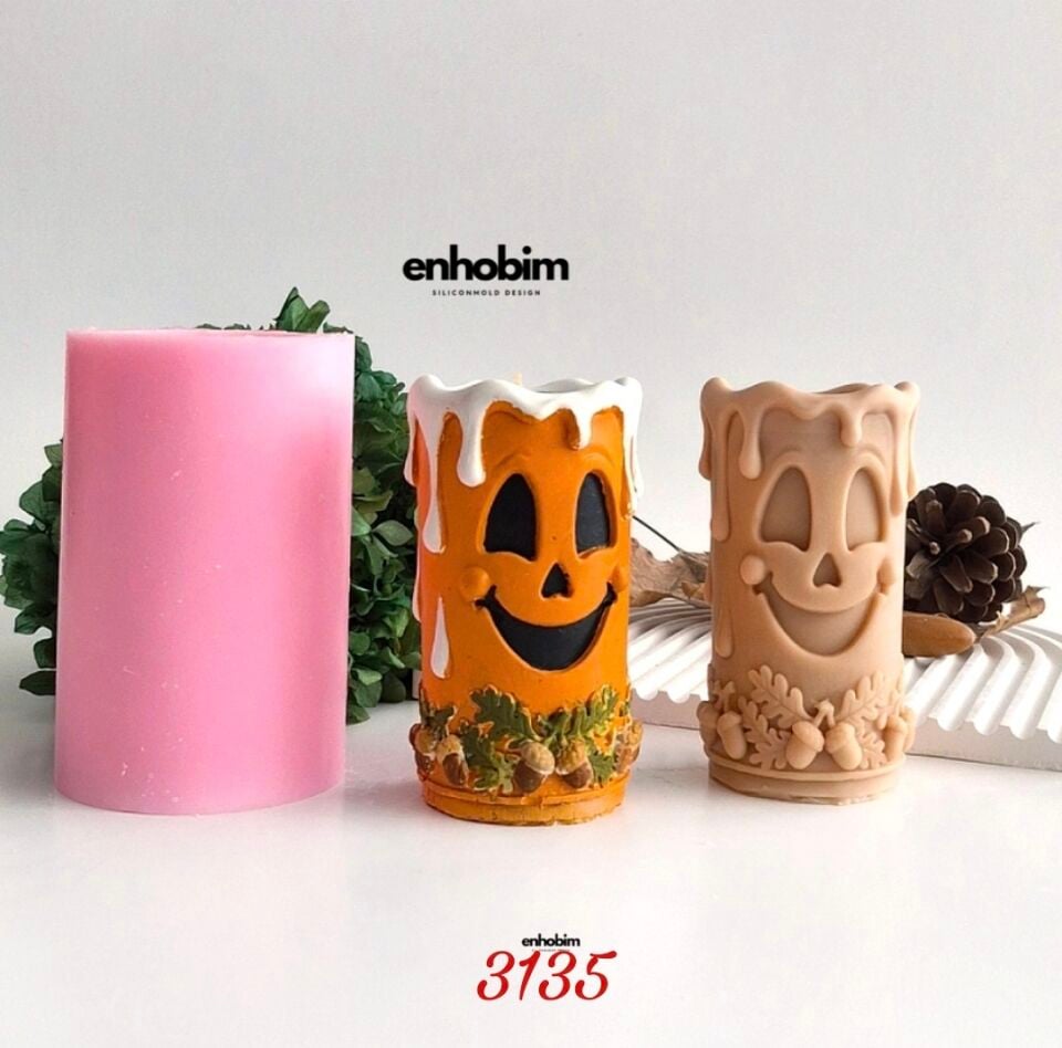 Hallowen Gülenyüz Mumluk Yada Mum Silikon kalıp