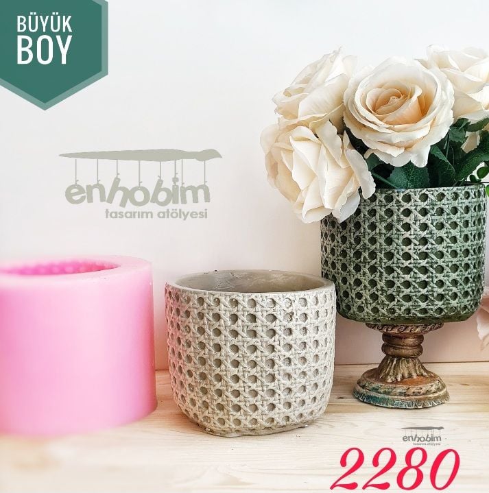 Hazeran Saksı Büyük boy SAKSI silikon kalıp