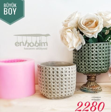 Hazeran Saksı Büyük boy SAKSI silikon kalıp